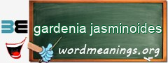 WordMeaning blackboard for gardenia jasminoides